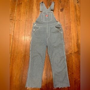 Dickies Relaxed-Fit Bib Overalls, Railroad Stripe | Women’s Size M